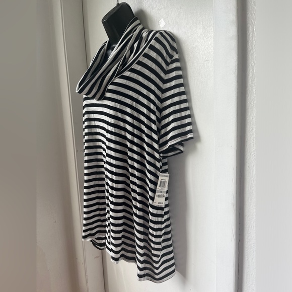 NWT I.N.C. International Concepts Cowl Neck striped top size 1X - Picture 4 of 14